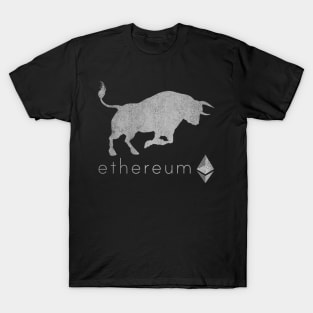 Vintage Bull Market Ethereum Coin Crypto Token Cryptocurrency Wallet Ethereum HODL Birthday Gift For Men Women T-Shirt